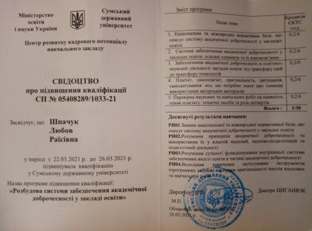 Доброчеснысть Шпачук